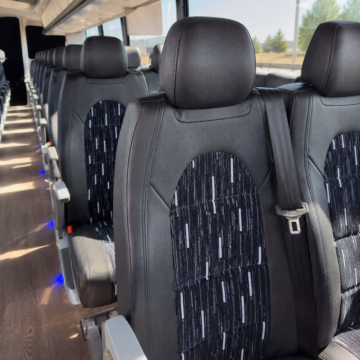 pomona charter bus services interior