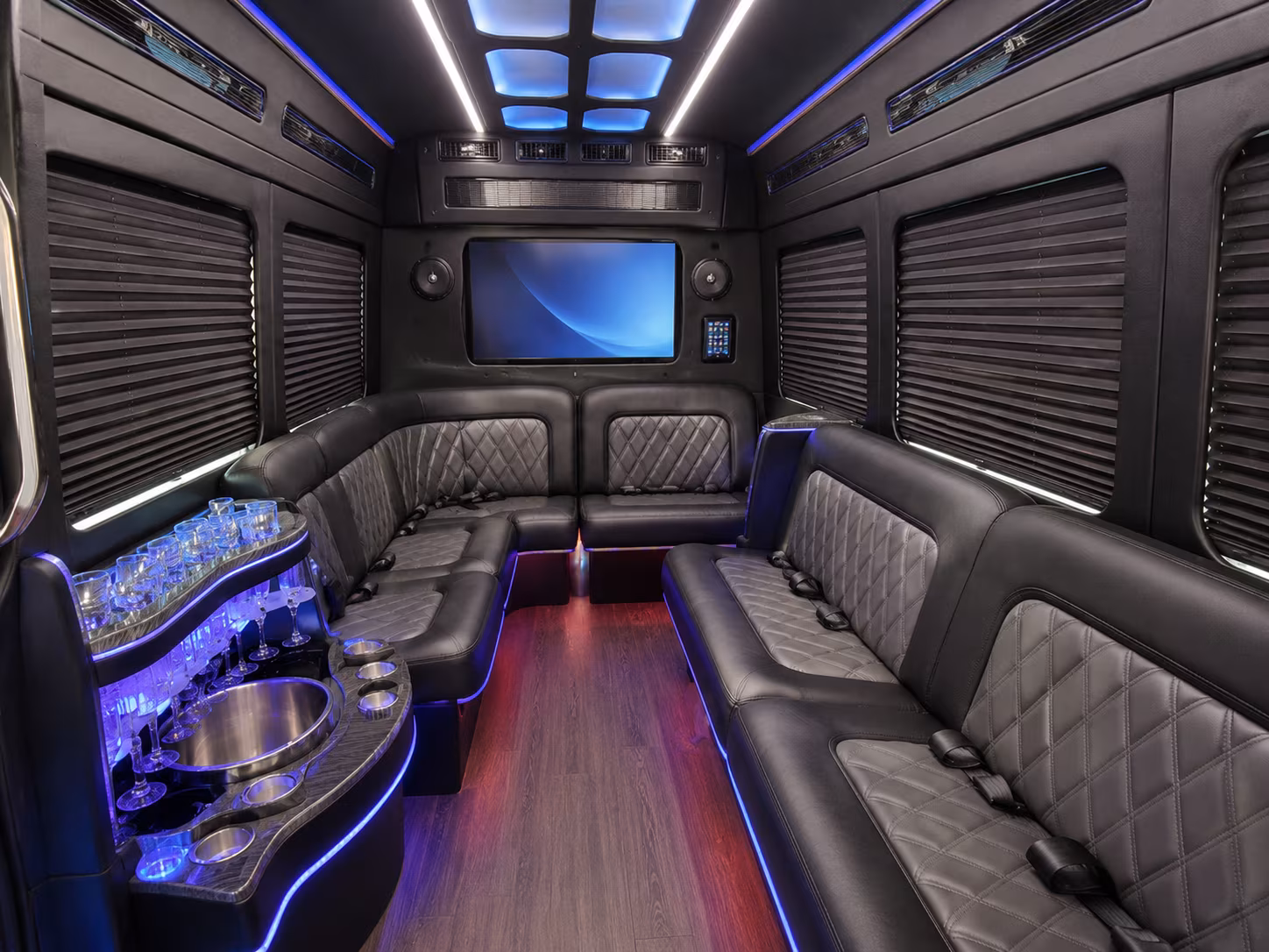 pomona party bus interior